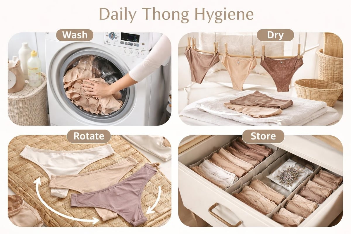 Health-conscious thong wearing