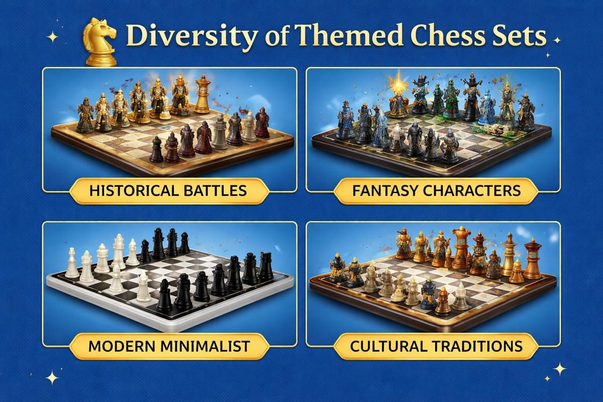 Themed chess set design variety
