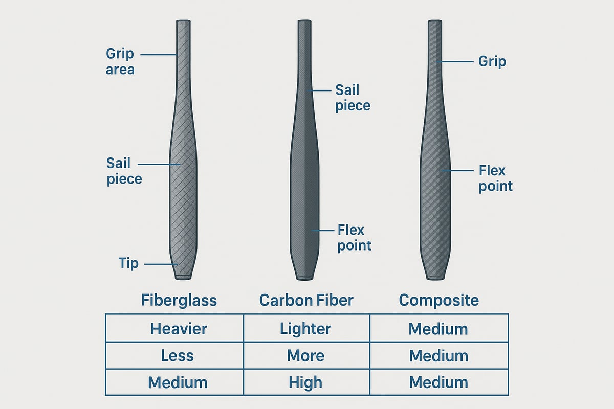 Types of Pole Vault Poles: Materials, Construction, and Performance