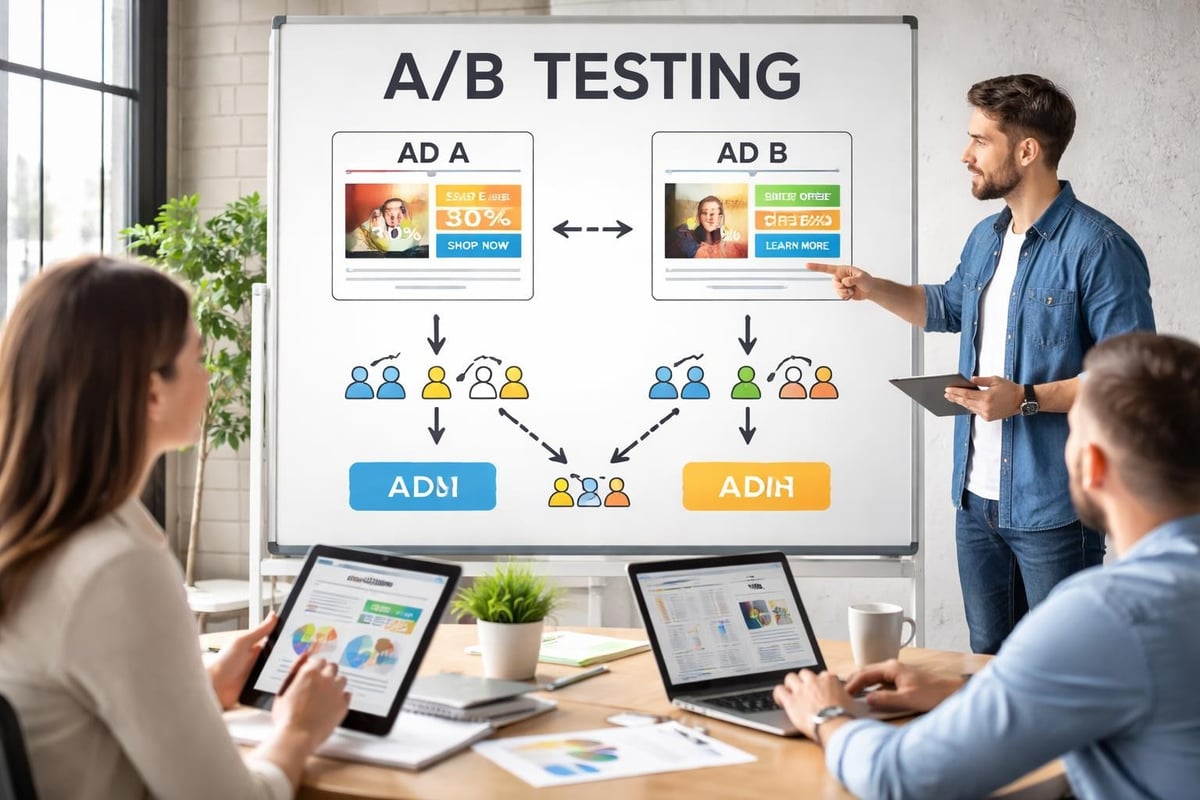 Ad creative testing framework