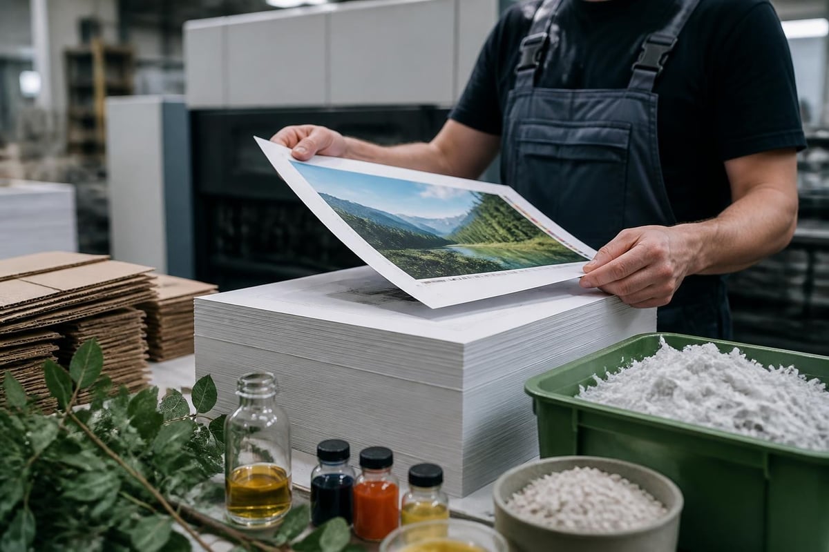 Materialkreislauf in der Öko-Druckerei