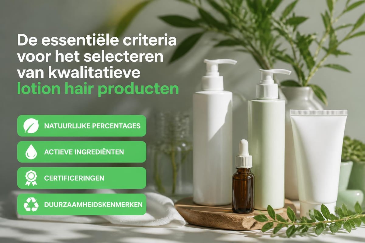Ingrediënten checklist voor haarlotions