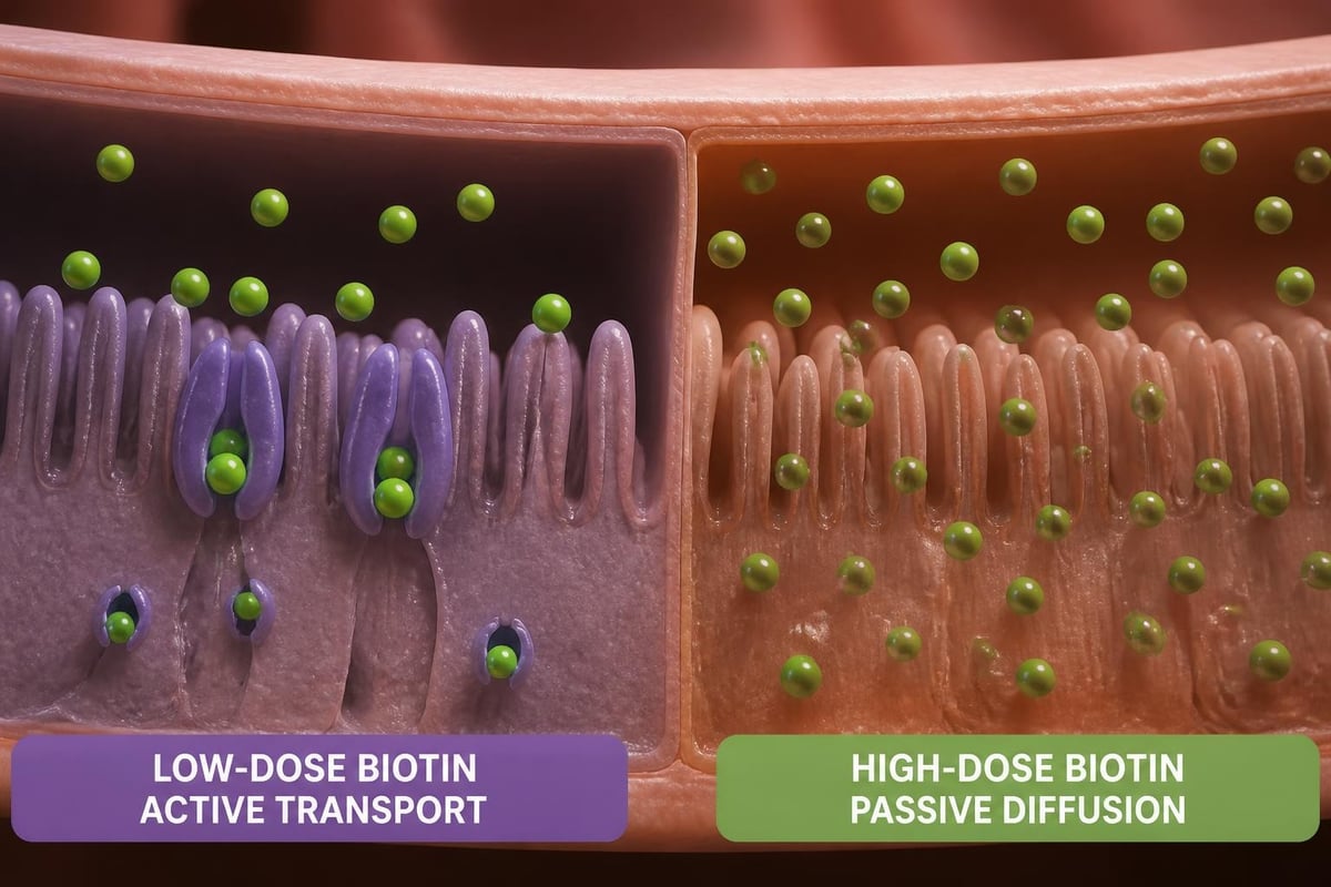 Biotin absorption mechanisms
