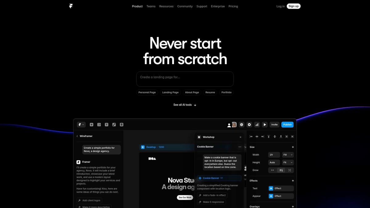 10 Inspiring AI Landing Pages to Boost Conversions in 2025 - Framer AI
