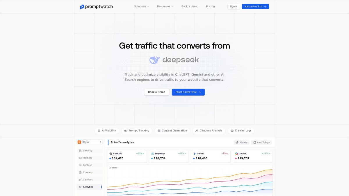 10 Inspiring AI Landing Pages to Boost Conversions in 2025 - Promptwatch AI Landing Page