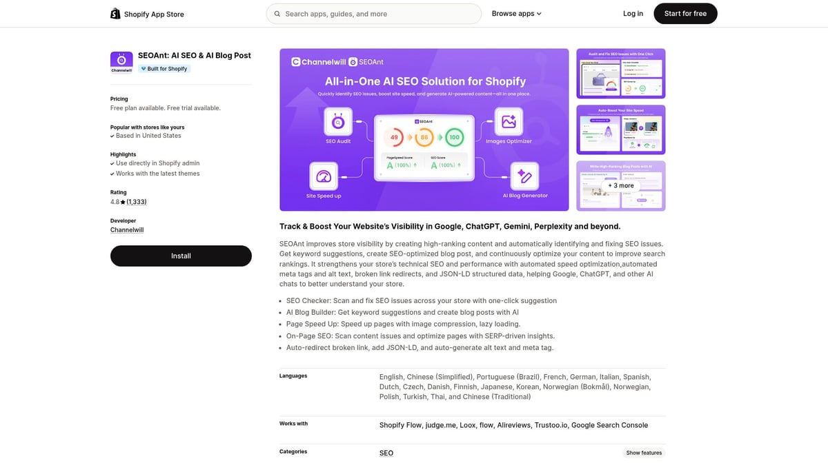 Top 10 SEO Apps to Boost Your Rankings in 2026 - SEOAnt: AI SEO & AI Blog Post