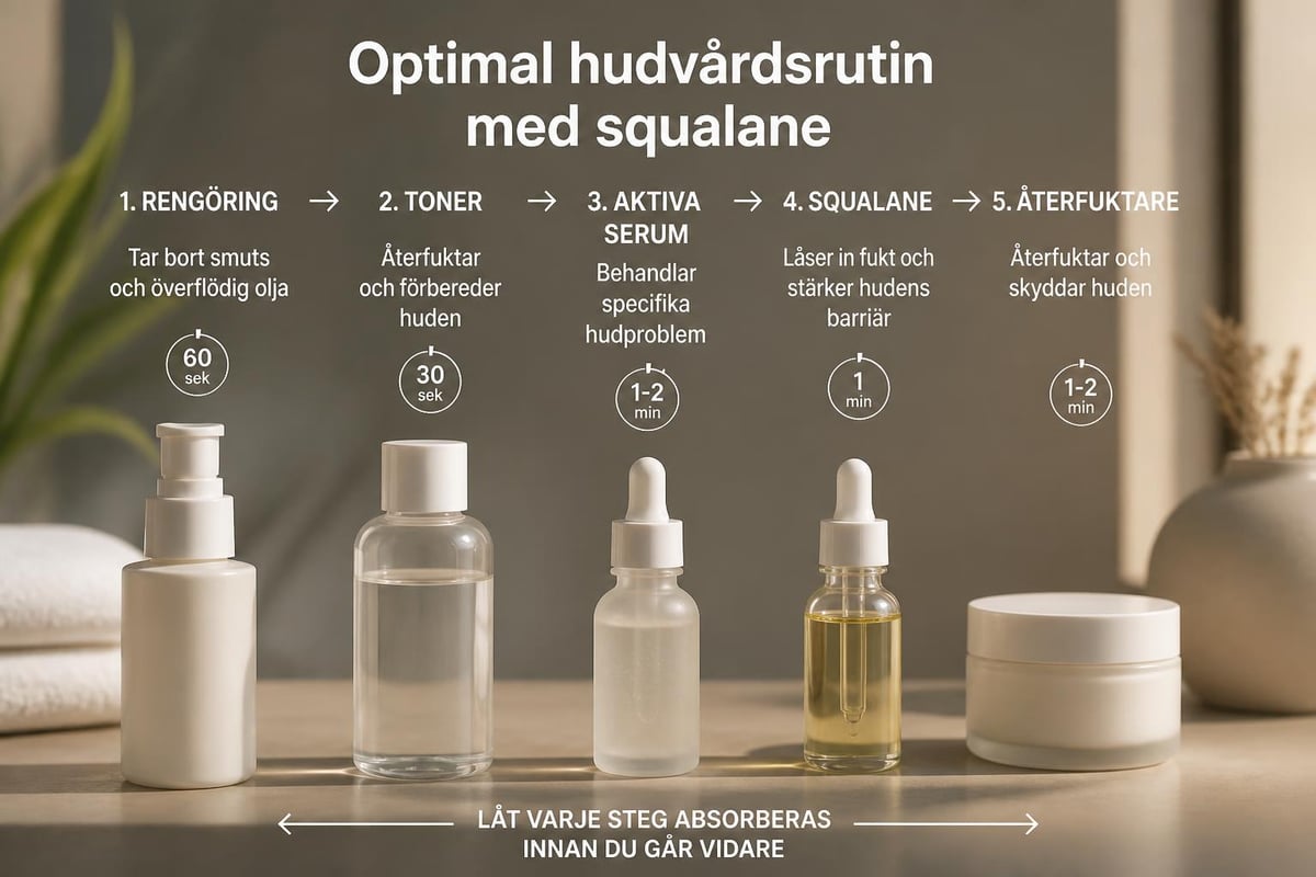 Layering skincare with squalane