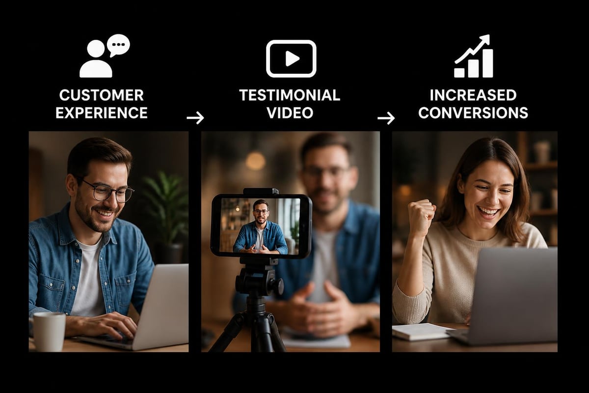 Video testimonials conversion funnel