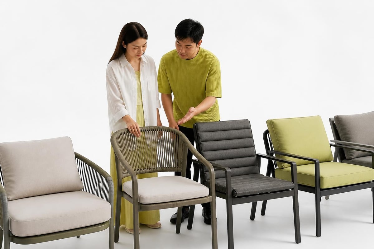 Outdoor dining chair features