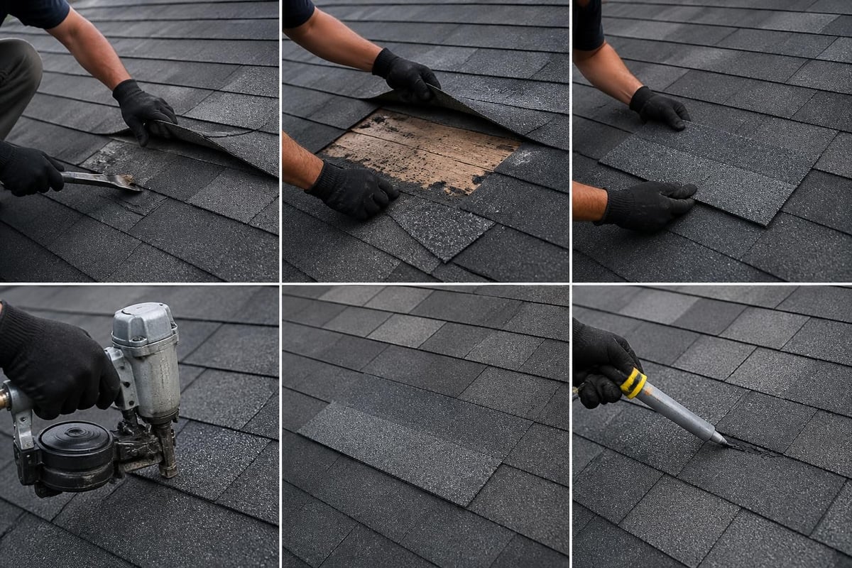 Shingle replacement steps