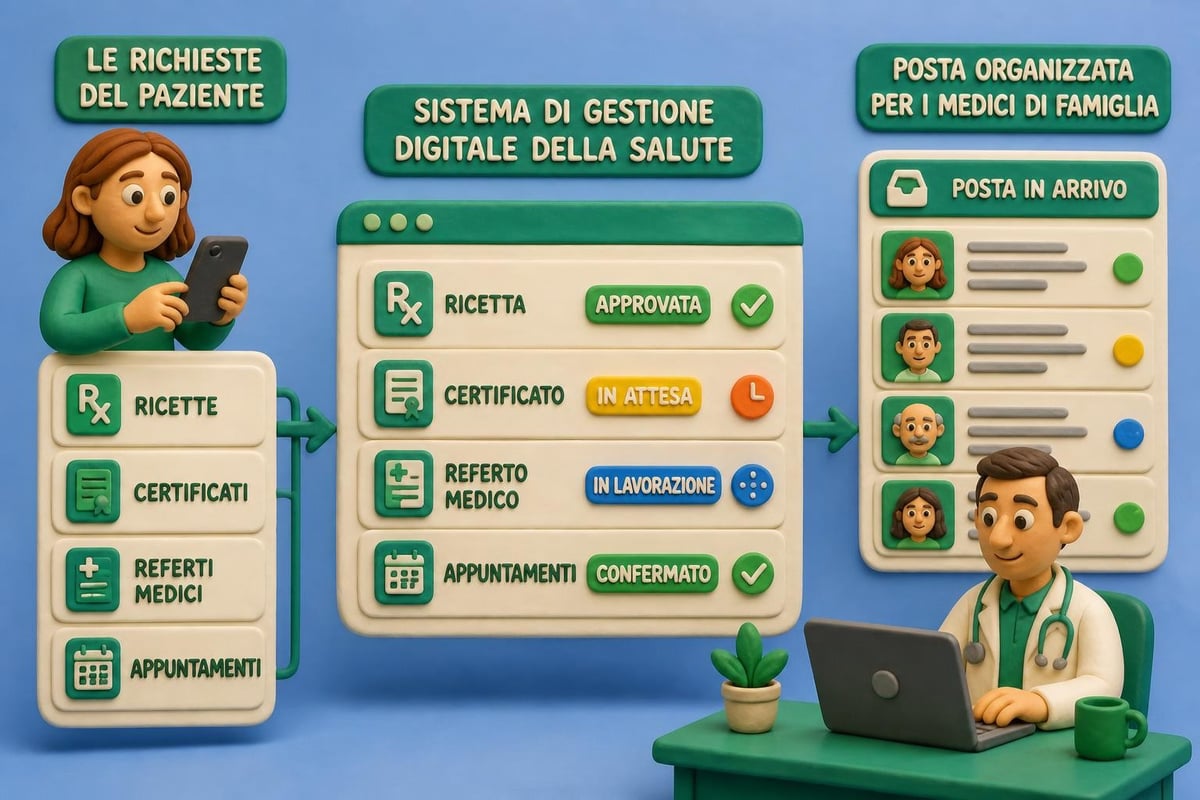 Patient health request workflow