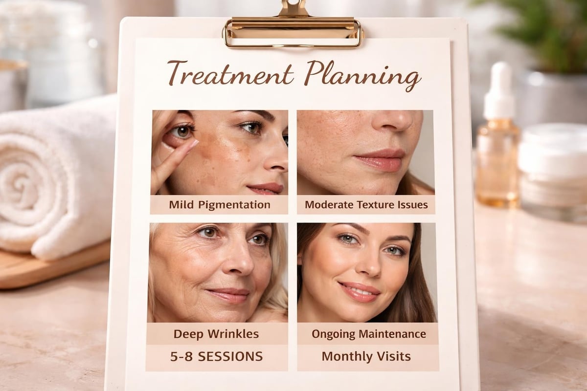 Laser treatment session requirements