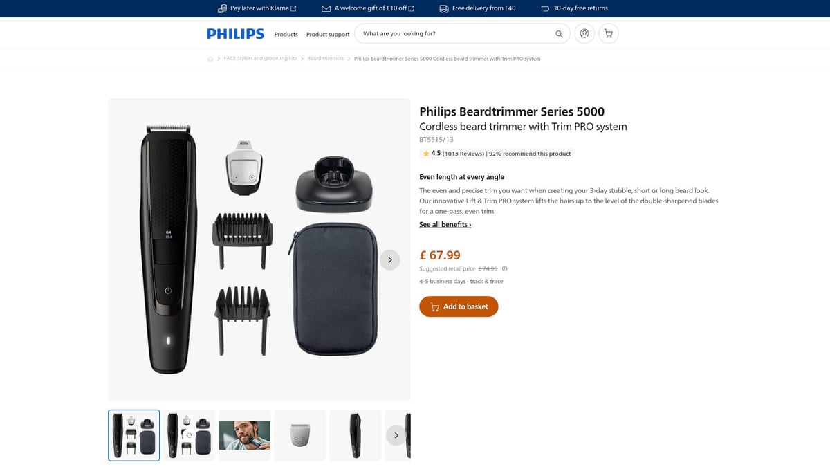Top 7 Philips Beard Trimmers for Effortless Grooming in 2026 - Philips Series 5000 BT5515/13 Beard Trimmer