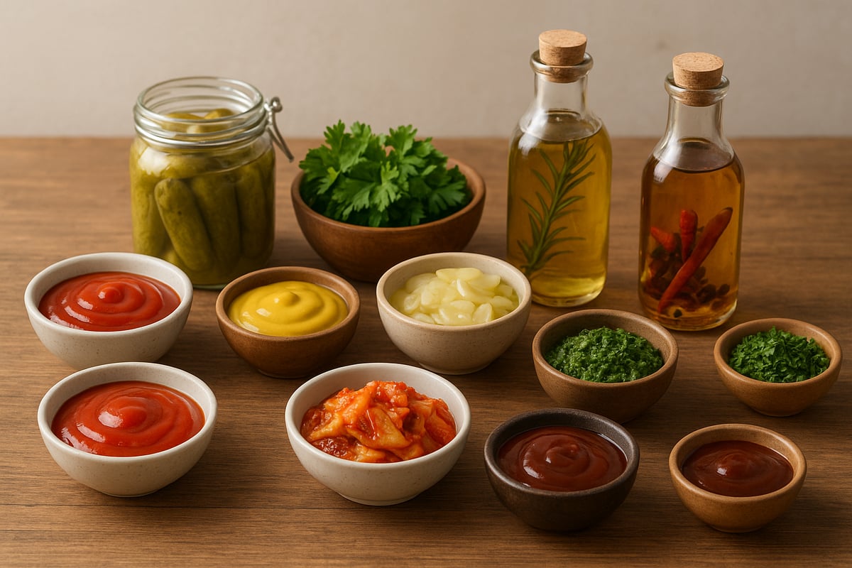 Les grandes familles de condiments