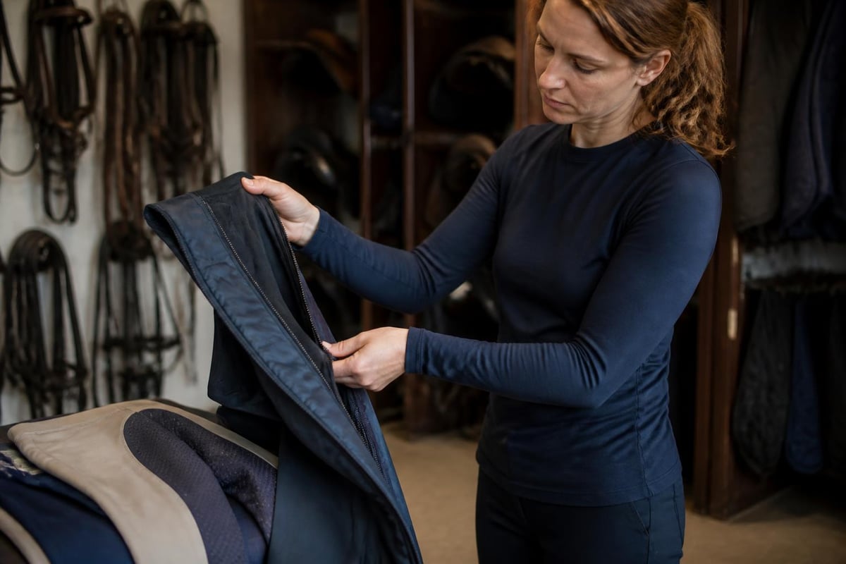 Evaluating used riding apparel