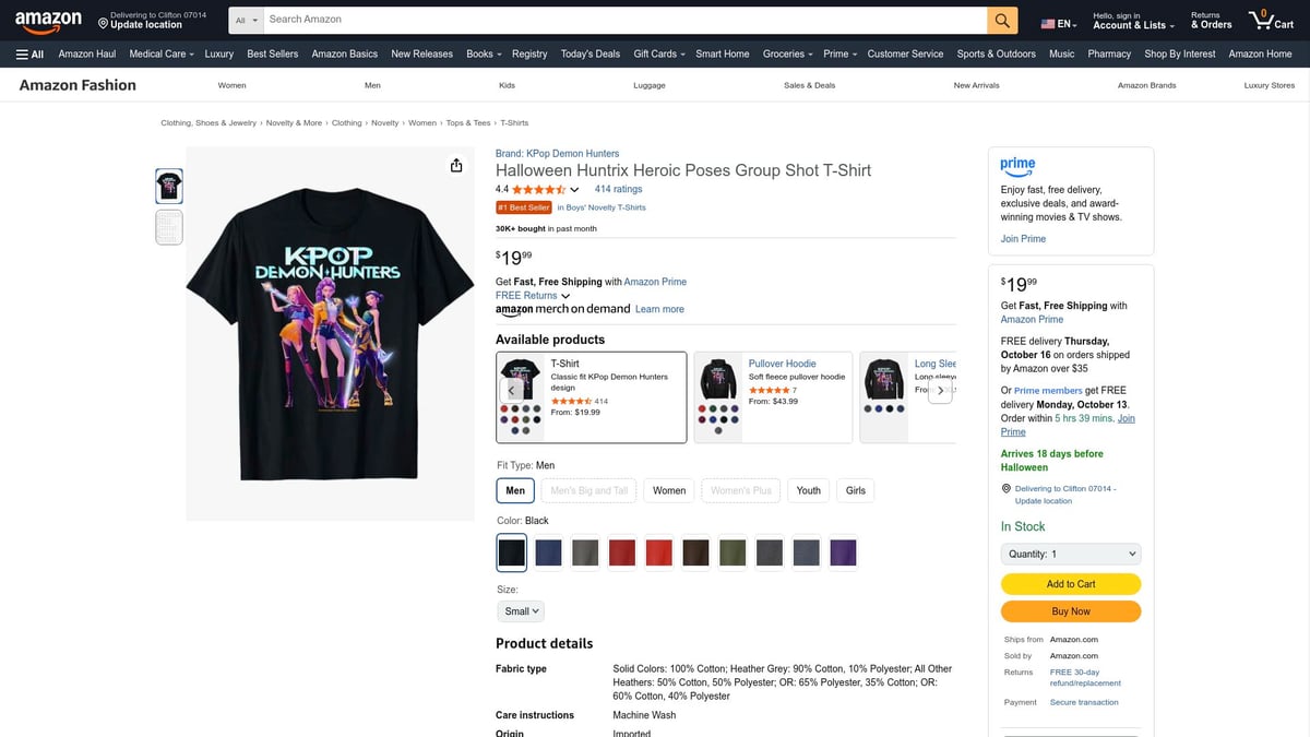 Top 10 T Shirt Best Sellers to Shop in 2025 - Kpop Demon Hunters Halloween Huntrix Heroic Poses Group Shot T-Shirt