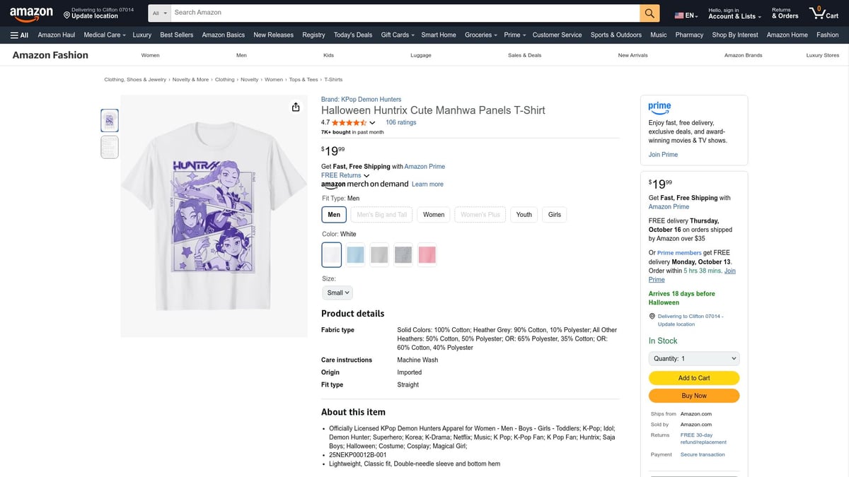 Top 10 T Shirt Best Sellers to Shop in 2025 - Kpop Demon Hunters Halloween Huntrix Cute Manhwa Panels T-Shirt