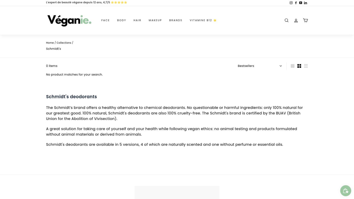 7 Alternatives Deo Vegan Incontournables à Découvrir en 2026 - Schmidt’s – Déodorant Stick Vegan Charbon & Magnésium