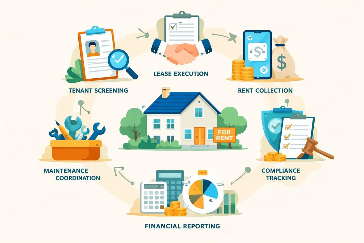 Rental property management workflow
