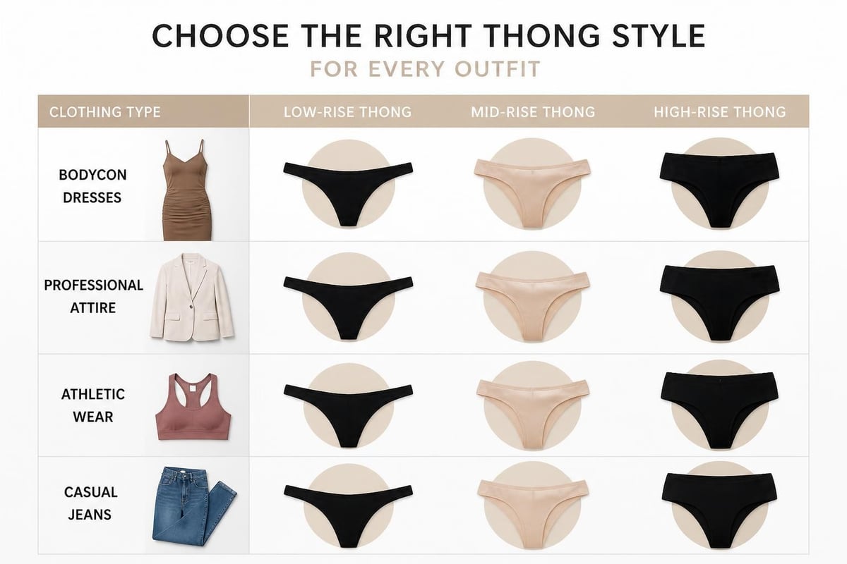 Thong selection guide for different outfits