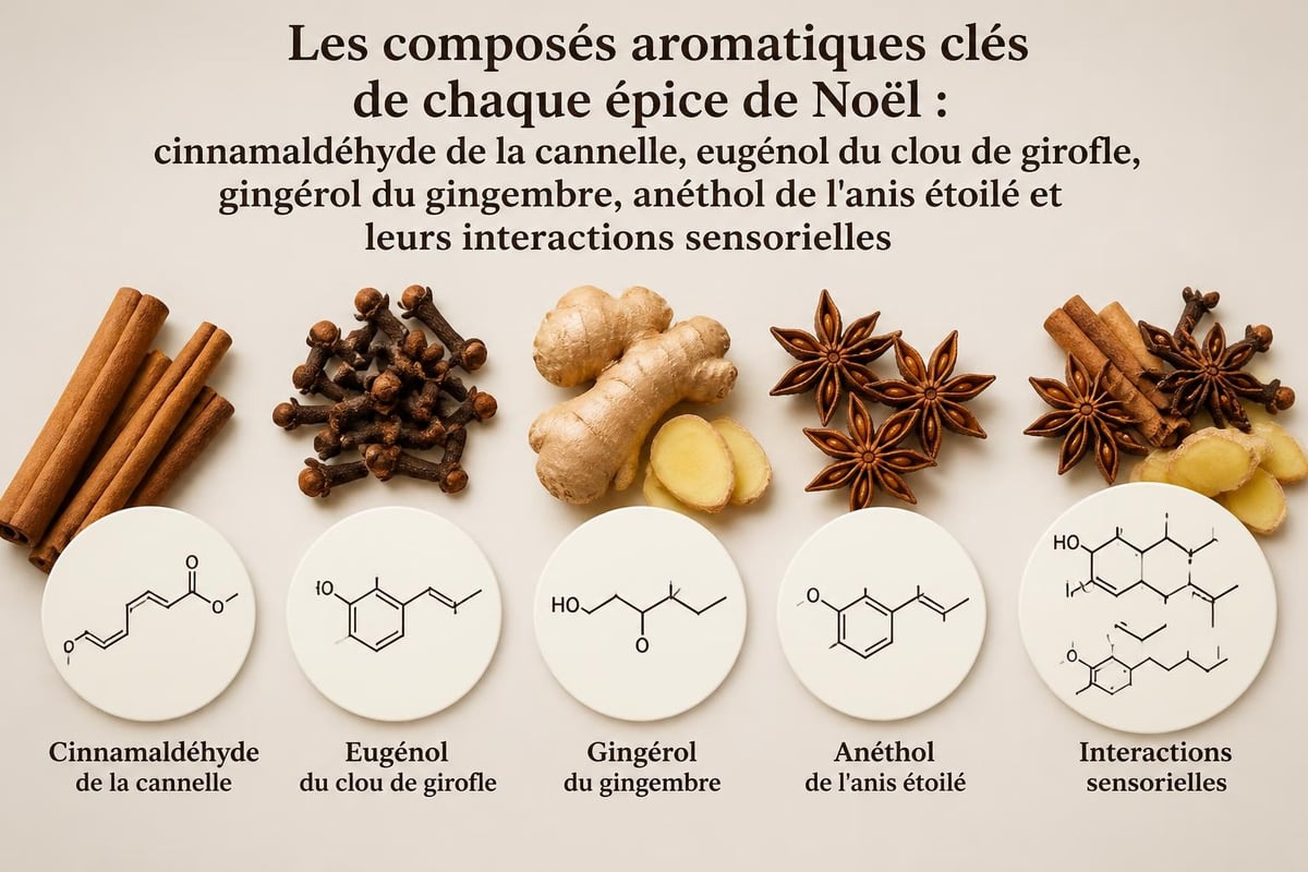 Profils aromatiques des épices de Noël