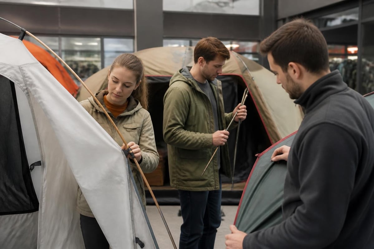 Tent shopping decision process