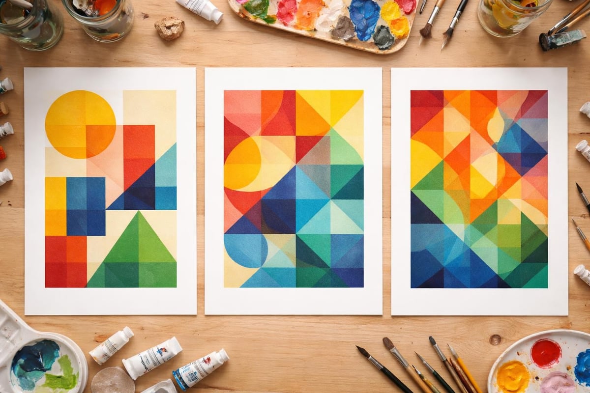 Triptych composition dialogue