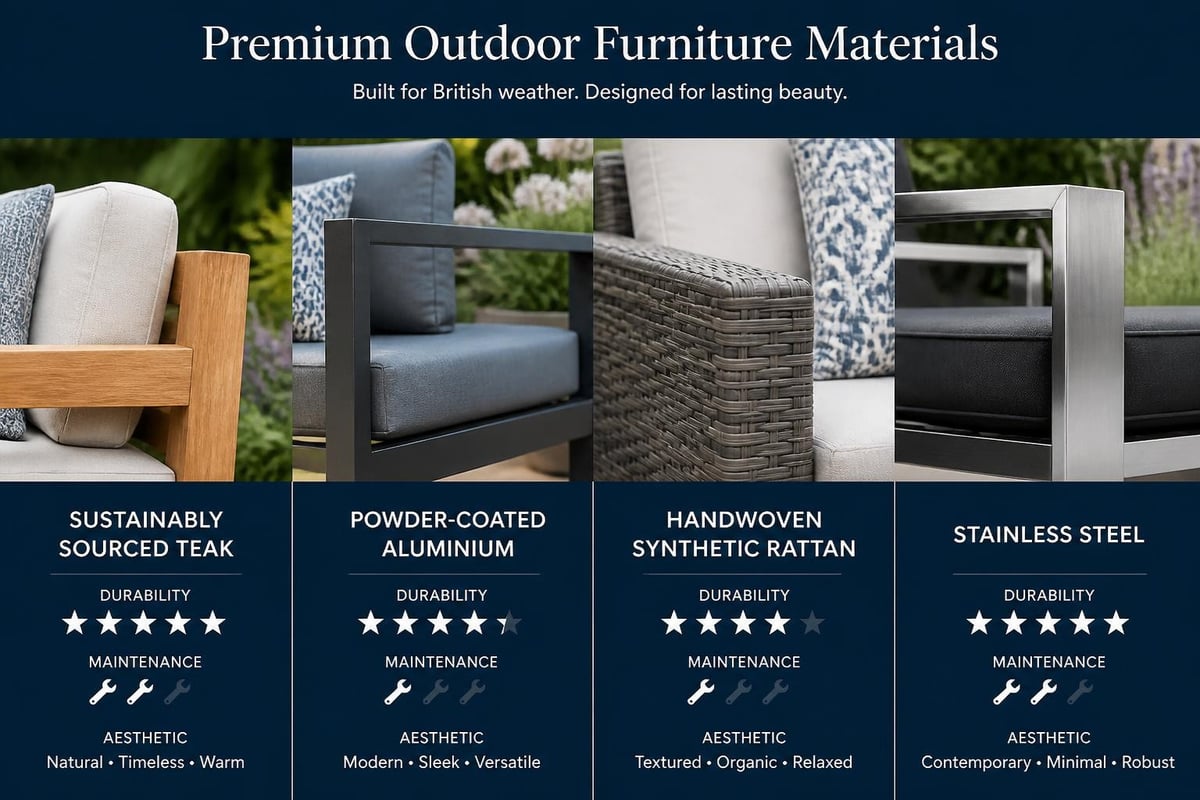 Outdoor furniture material comparison