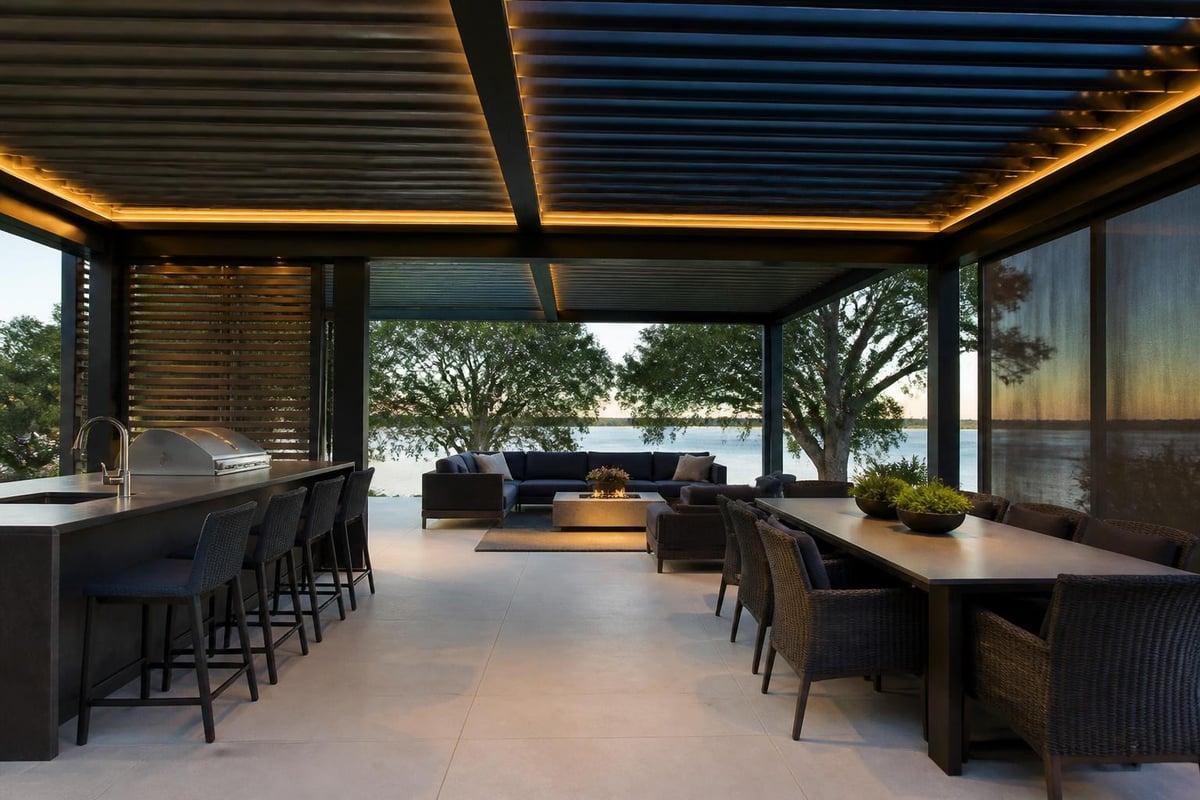 Pergola furniture integration