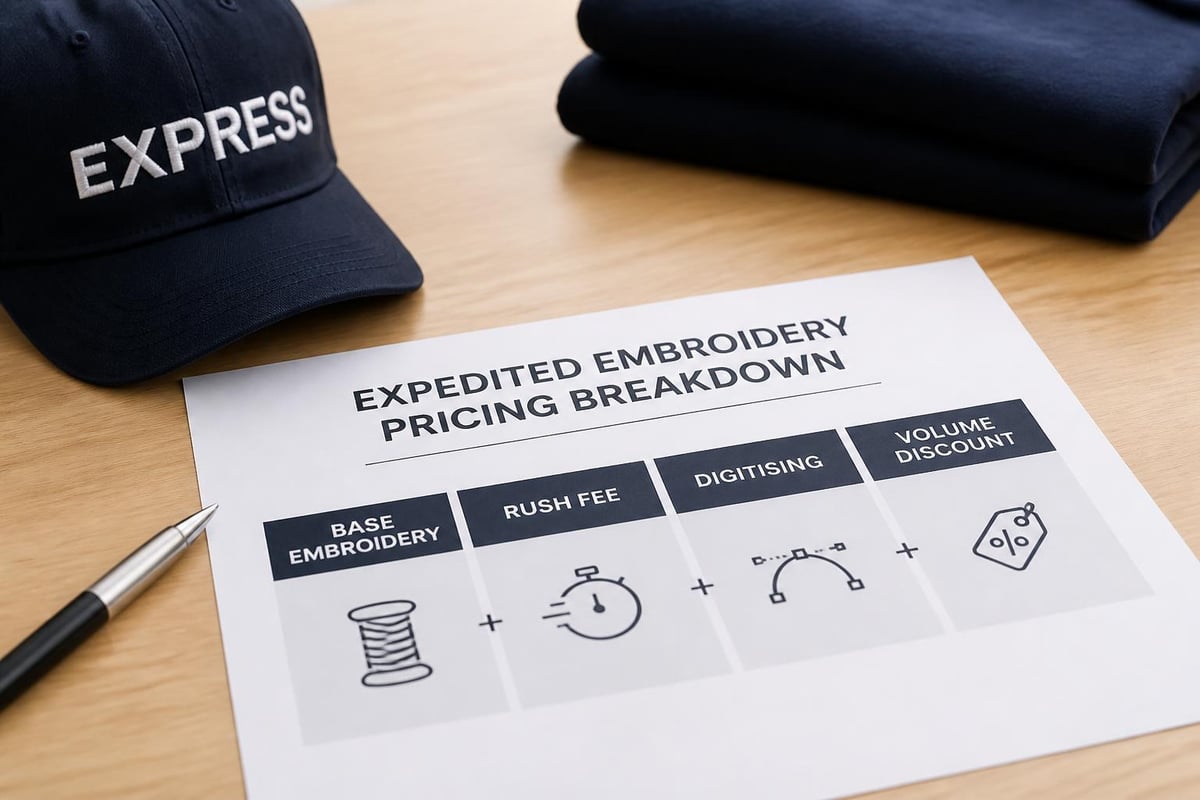 Quick embroidery cost structure