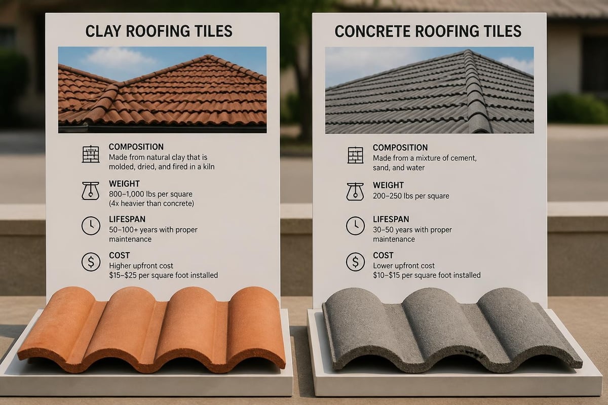 Roofing tile material comparison
