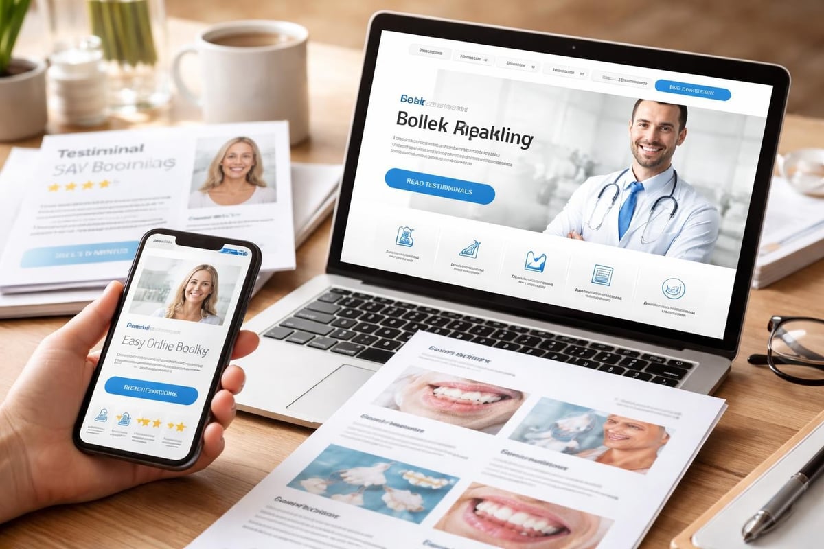 Dental website conversion elements