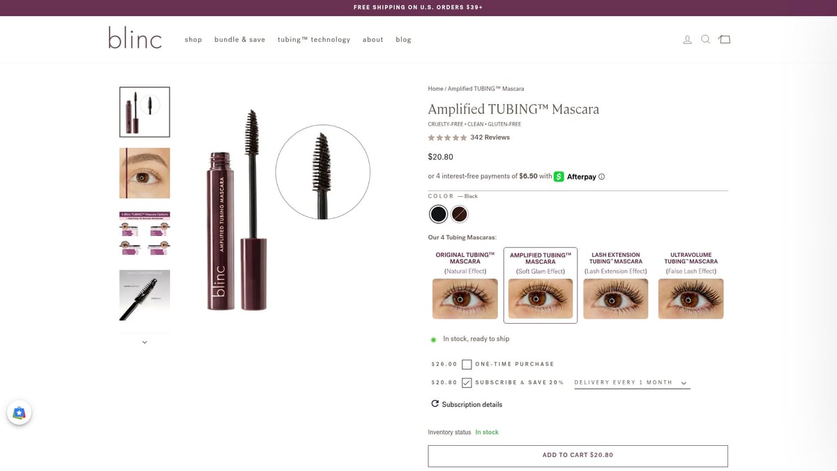 6 Must-Try Tubing Mascara Picks for Effortless Lashes 2025 - Blinc Amplified Tubing Mascara