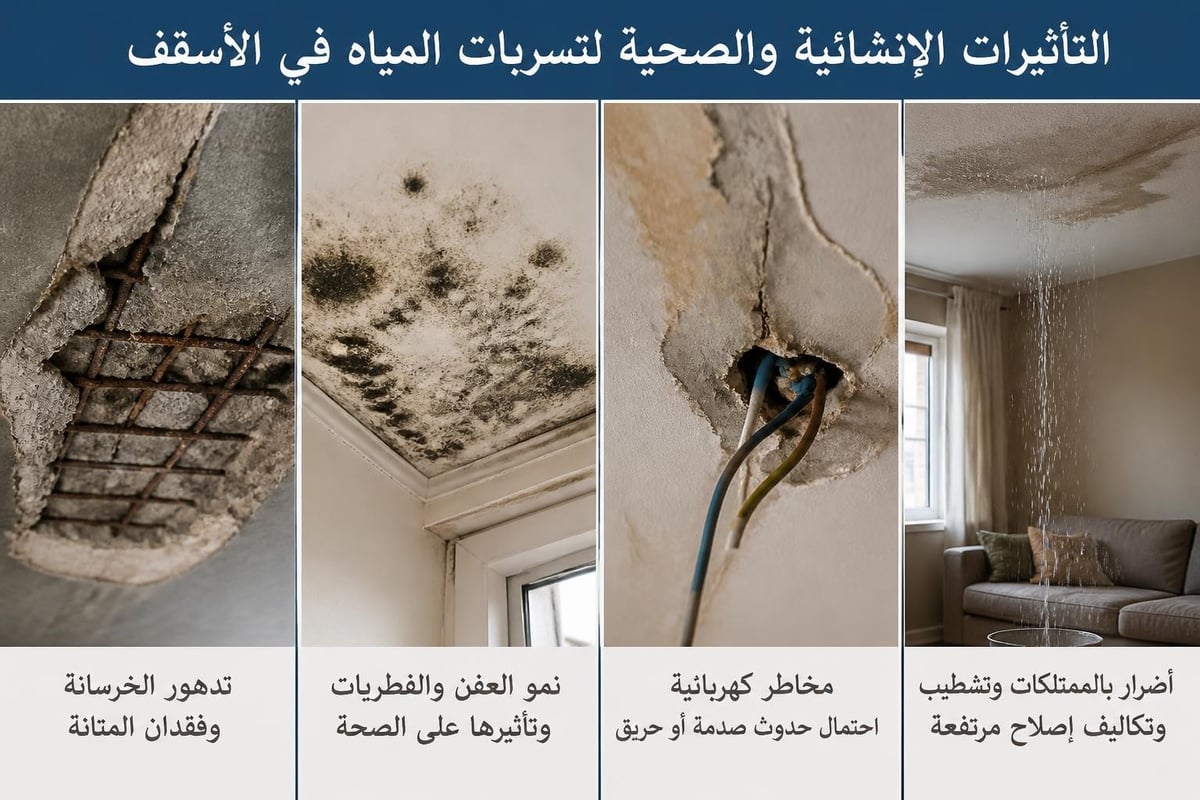 تأثيرات تسرب المياه