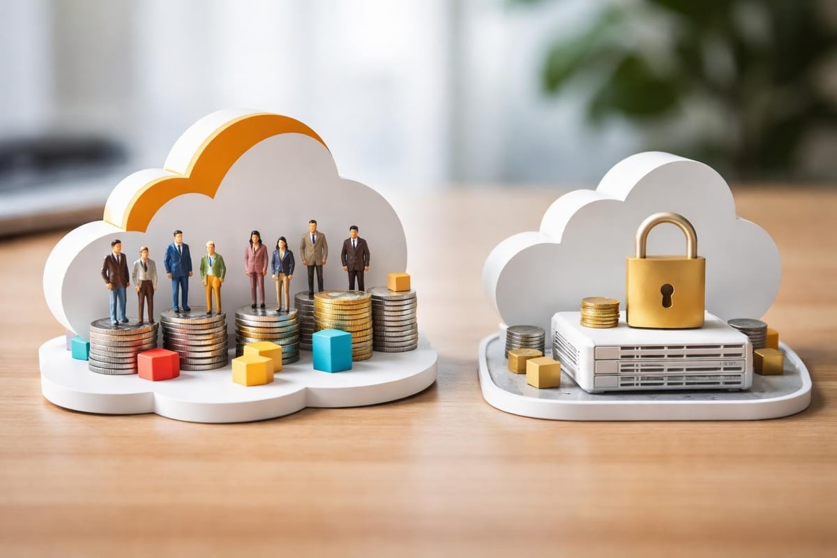 Private cloud vs public cloud infrastructure comparison