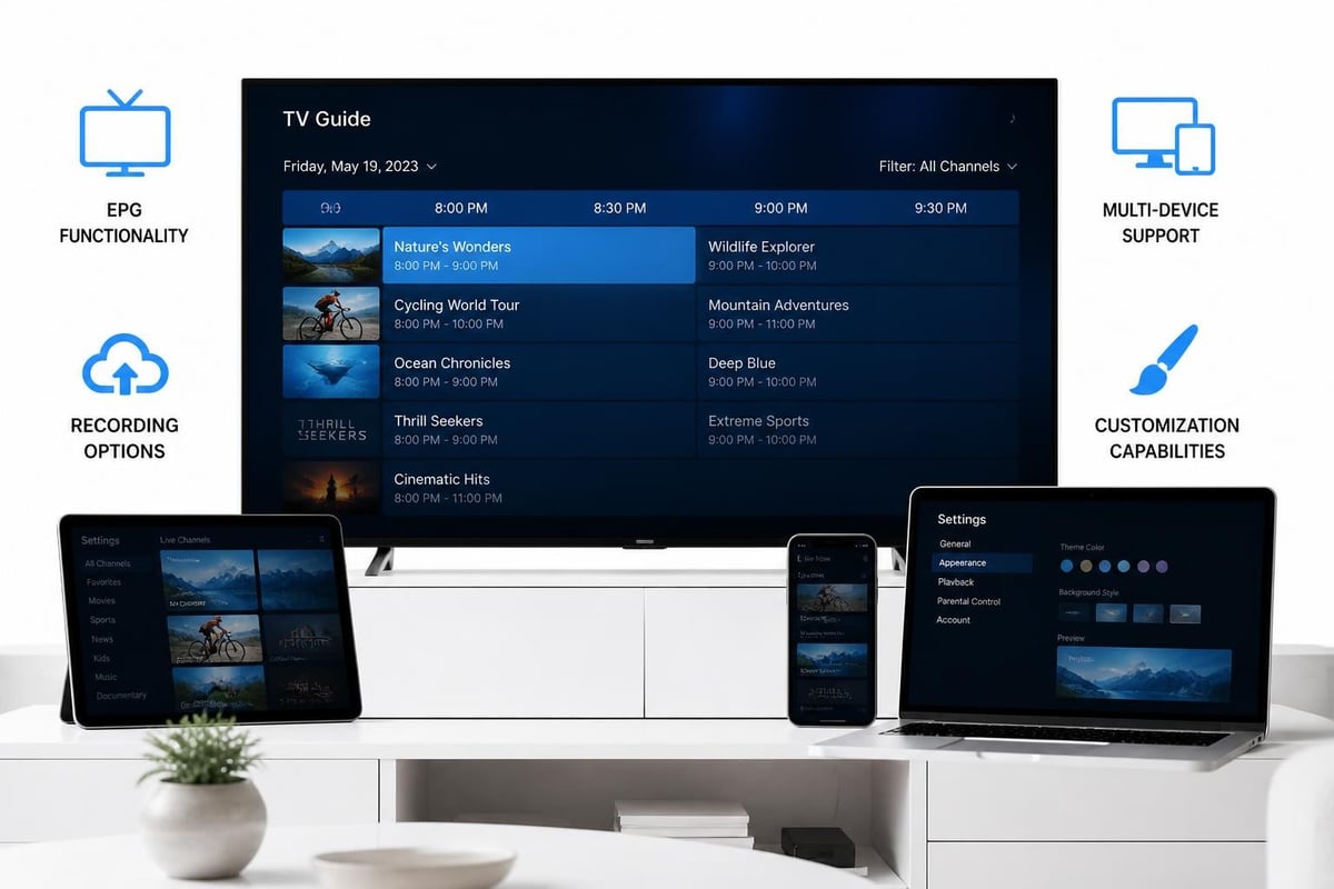 Live TV app features comparison