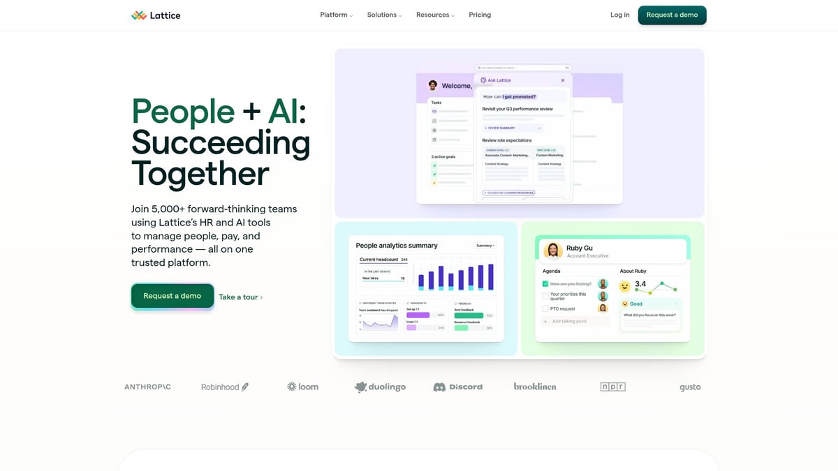 Top 10 HR Software Software Tools for 2025 Success - Lattice – Performance Management Platform