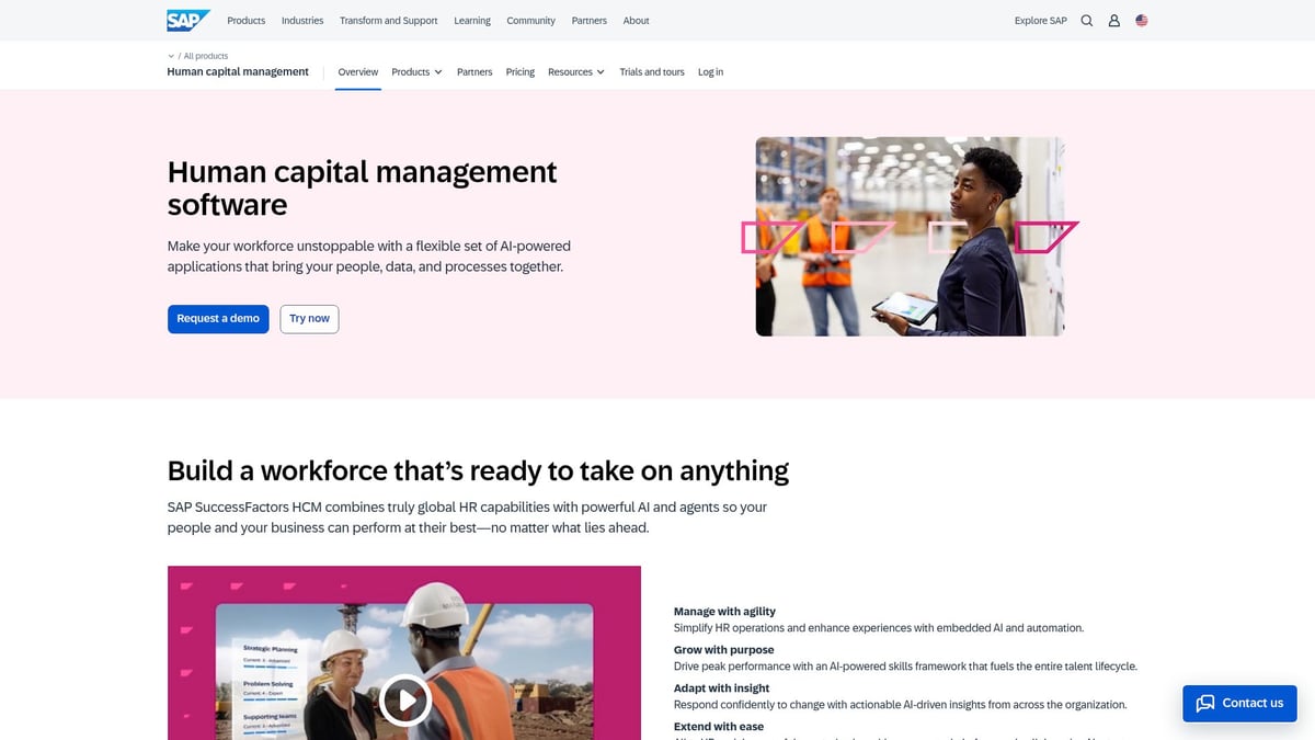 Top 10 HR Software Software Tools for 2025 Success - SAP SuccessFactors – Global HR Suite