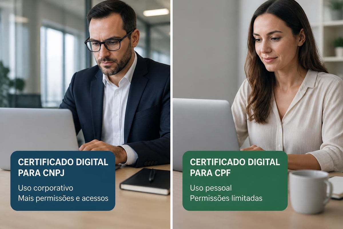 Diferenças entre certificados digitais