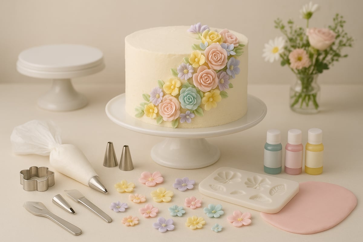Materialien & Werkzeuge: Das brauchst du für perfekte Blumentorten