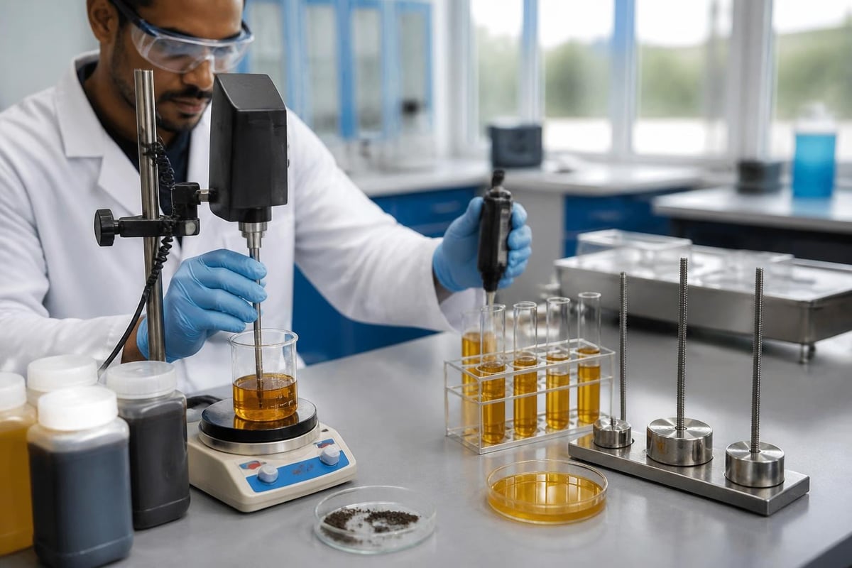 Industrial lube testing workflow