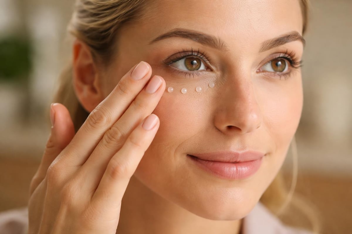 Eye cream application technique