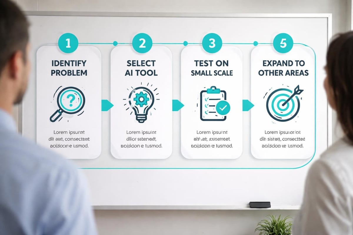 AI implementation workflow stages