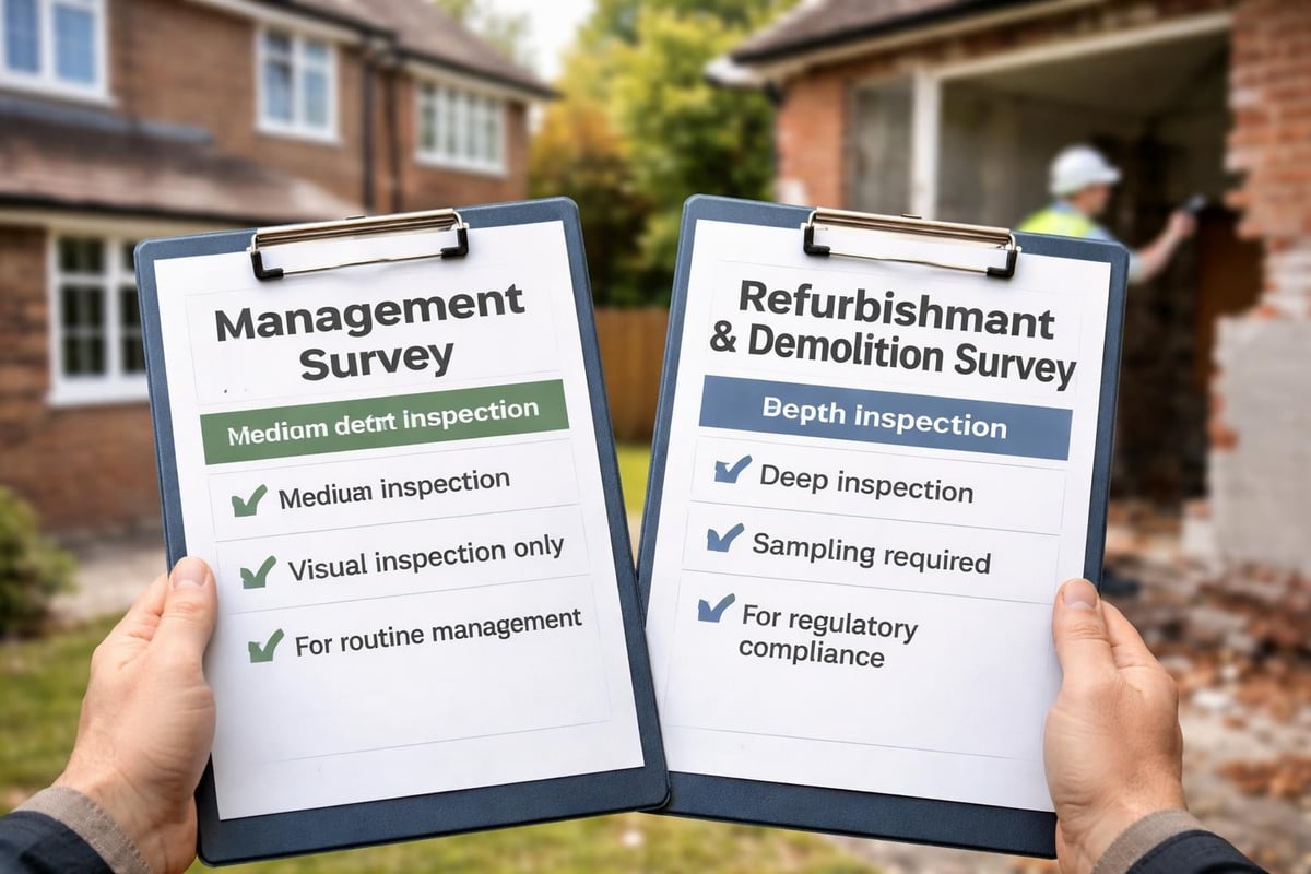 Types of asbestos surveys