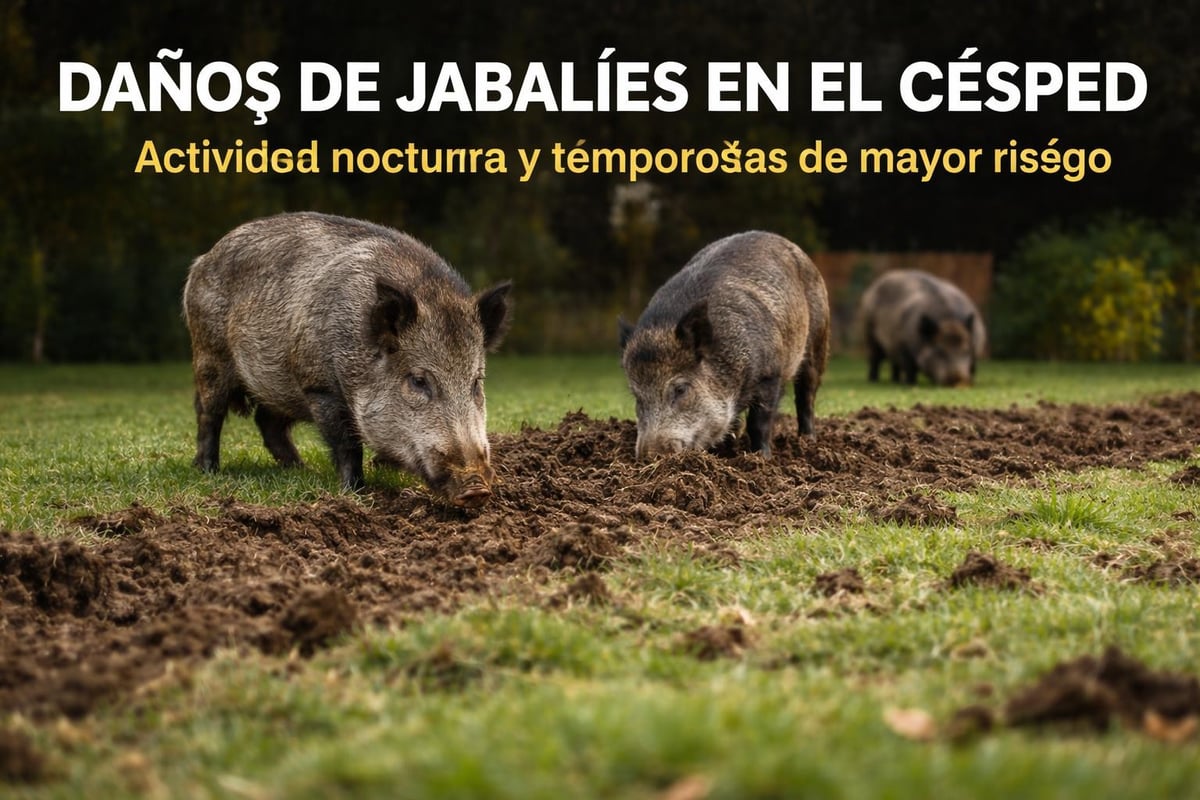Comportamiento de hozado de jabalíes