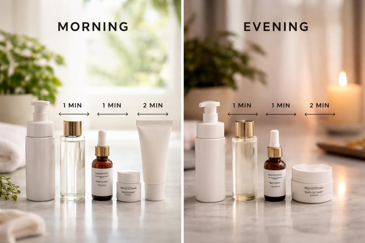 Brightening serum layering routine