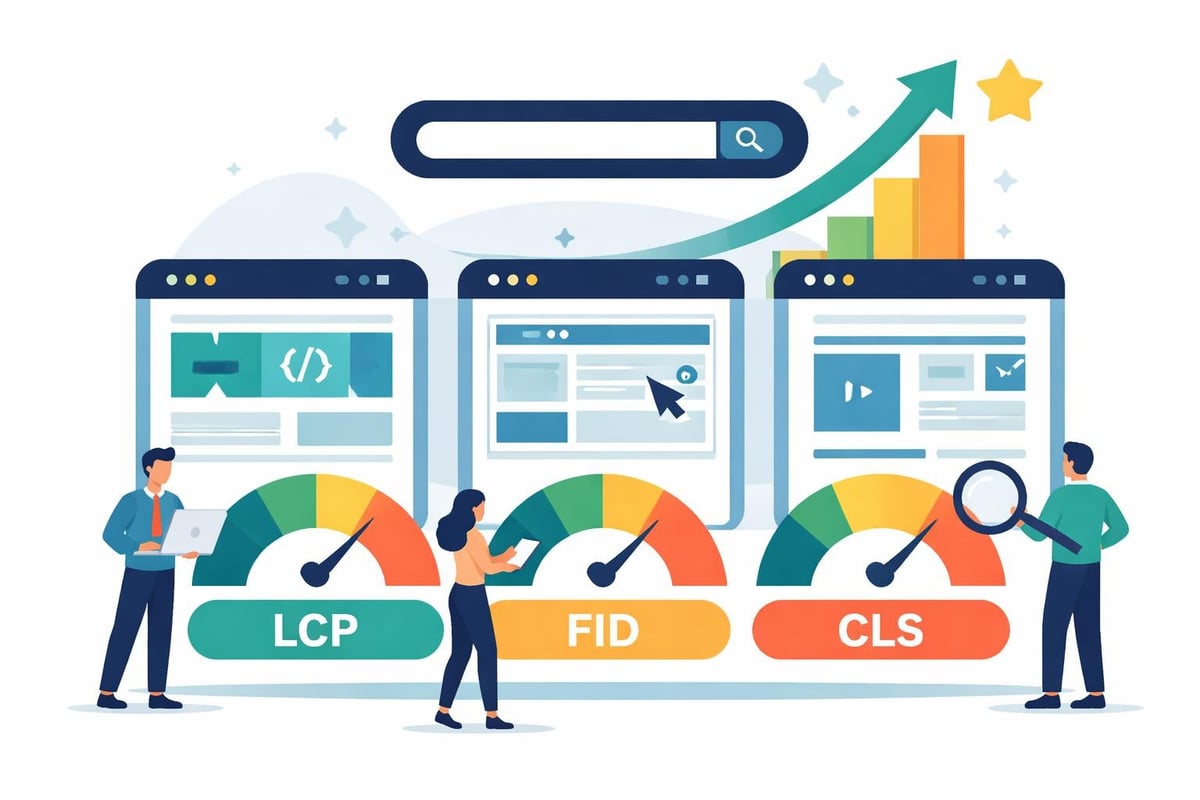 Website performance metrics comparison