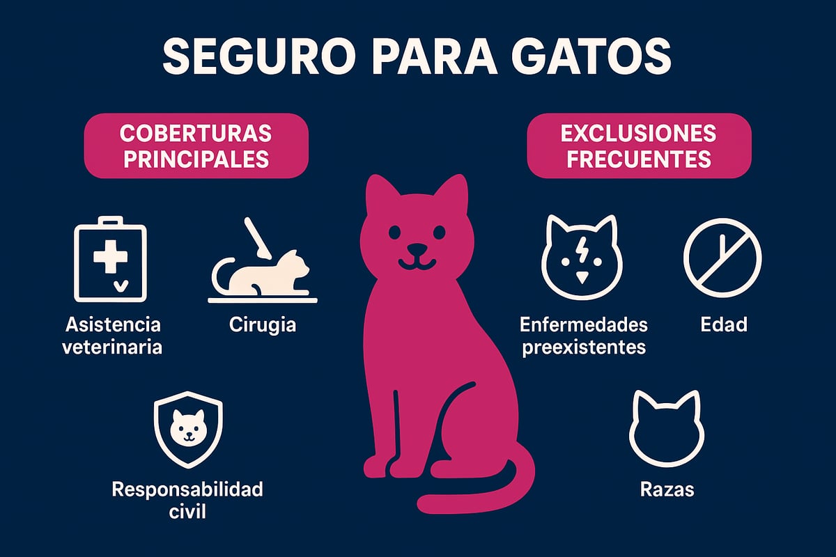 Seguros Para Gatos: Guía Esencial Para 2026 2 Coberturas principales y exclusiones frecuentes en los seguros para gatos
