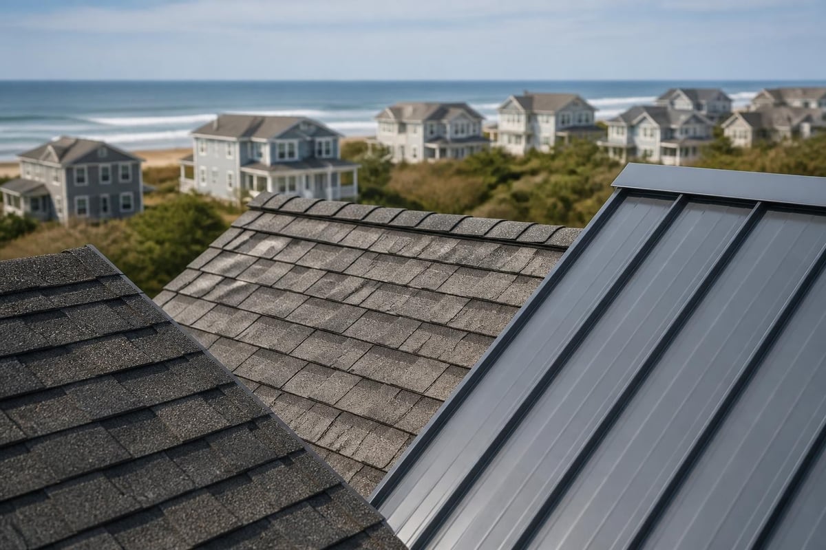 Coastal roofing material comparison