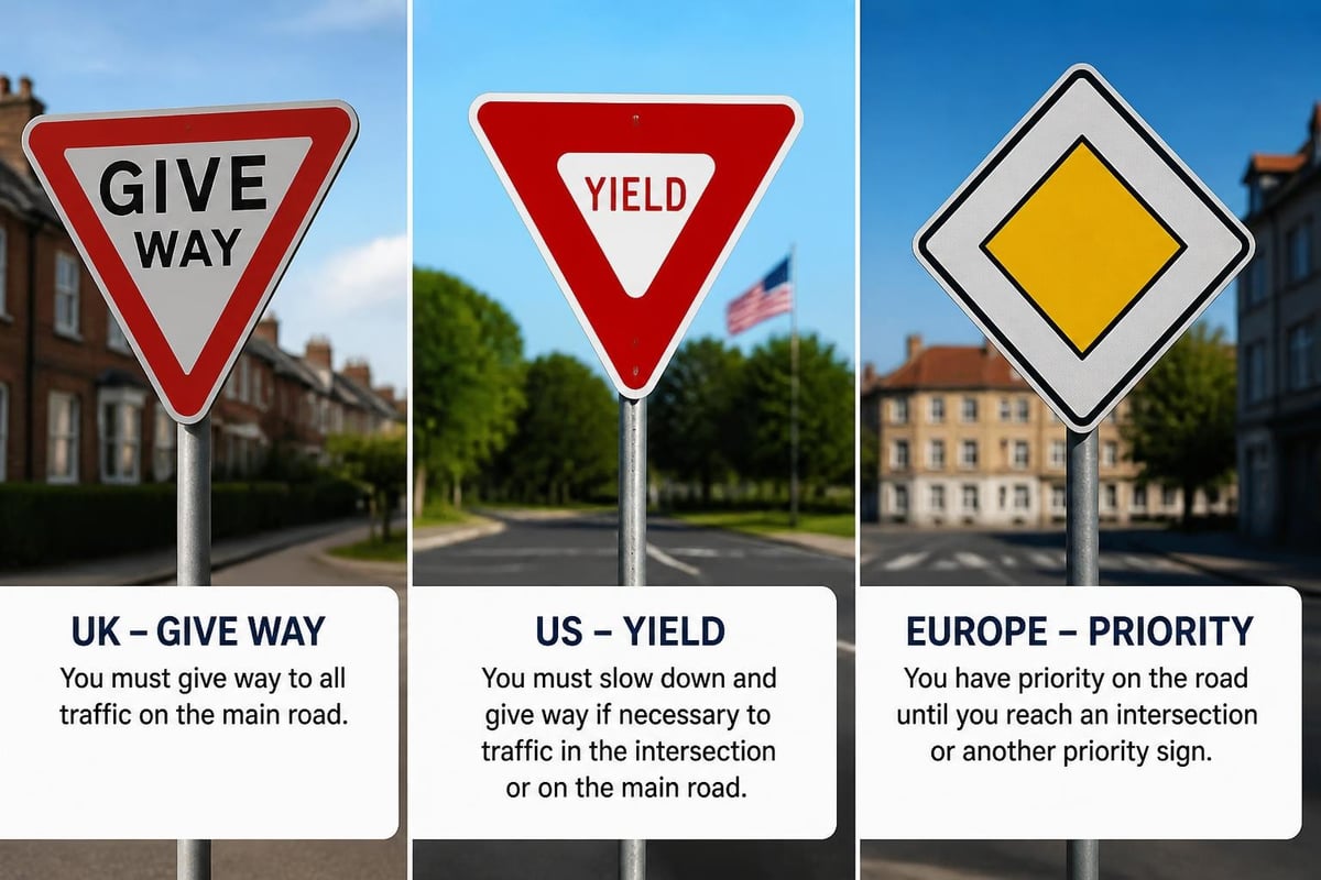Give way sign regulatory standards